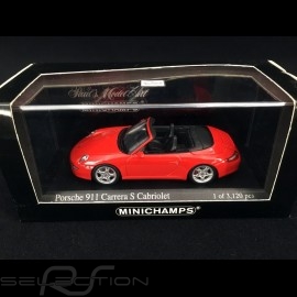 Porsche 911 type 997 Carrera S Cabriolet mk1 2005 guards red 1/43 Minichamps 400063030