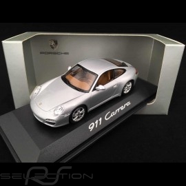 Porsche 911 type 997 Carrera Mk II 2009 silver grey 1/43 Minichamps WAP02001218