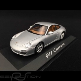 Porsche 911 type 997 Carrera Mk II 2009 silver grey 1/43 Minichamps WAP02001218