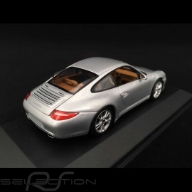 Porsche 911 type 997 Carrera Mk II 2009 silver grey 1/43 Minichamps WAP02001218