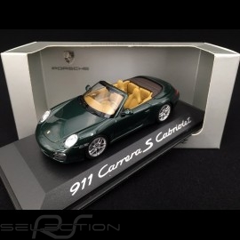 Porsche 911 type 997 Carrera S cabriolet mk 2 2009 green metallic 1/43 Minichamps WAP02011815