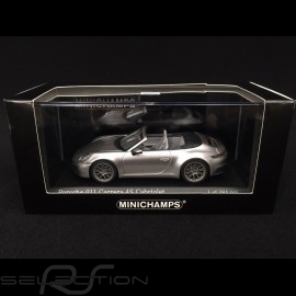 Porsche 911 type 992 Carrera 4S Cabriolet 2019 GT silver 1/43 Minichamps 410069330