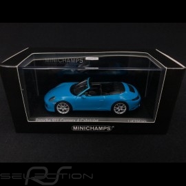 Porsche 911 typ 991 phase II Carrera 4S Cabriolet 2016 miami blau 1/43 Minichamps 410067232