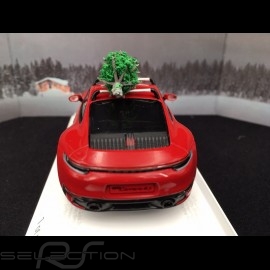 Porsche 911 typ 992 Carrera 4S 2019 carmin rot mit Weihnachtsbaum 1/43 Spark WAXL2000002