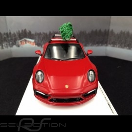 Porsche 911 typ 992 Carrera 4S 2019 carmin rot mit Weihnachtsbaum 1/43 Spark WAXL2000002