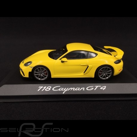 Porsche 718 Cayman GT4 type 982 2019 speed yellow 1/43 Minichamps