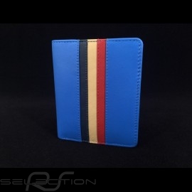 Gulf Wallet Card holder and coin purse Cobalt blue Leather