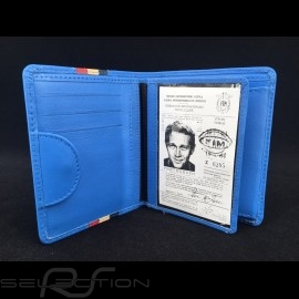 Gulf Geldbeutel Brieftasche und Kartenhalter Cobalt blau Leder