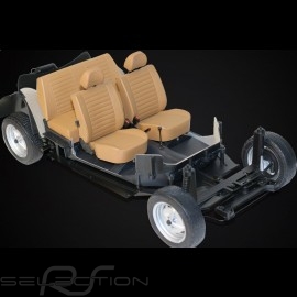 Kit VW Volkswagen Beetle 1303 cabriolet 1976 made of metal sunny yellow 1/8