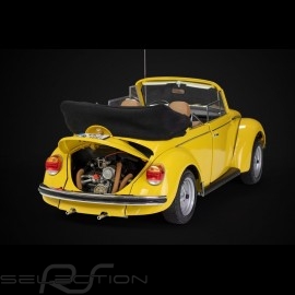 Kit VW Volkswagen Beetle 1303 cabriolet 1976 made of metal sunny yellow 1/8