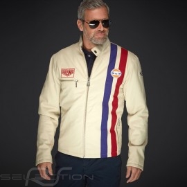 Jacket Gulf Steve Mc Queen Le Mans Roadmaster Cotton Beige - men