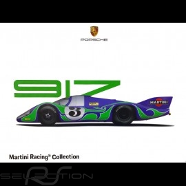 Porsche polo shirt Martini Racing Collection 917 quilted Blue / Green WAP921LMRH - women