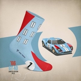 4 Paar GT40 Socken 24h Le Mans 1966 Boxset - Unisex