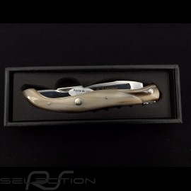 Taschenmesser "Das Coupé Laguiole" Hornspitze hergestellt mit teilen eines Porsche 10cm Laguiole L0512P1I