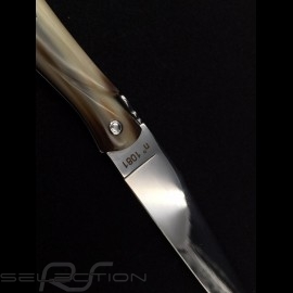 Folding knife "The Laguiole Coupé" solid horn made with pieces coming from Porsche 10cm Laguiole L0512P1I