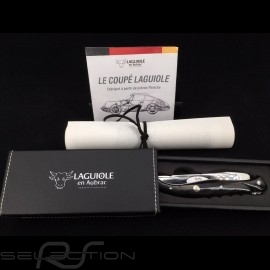 Folding knife "The Laguiole Coupé" buffalo horn made with pieces coming from Porsche 10cm Laguiole L0512P2I