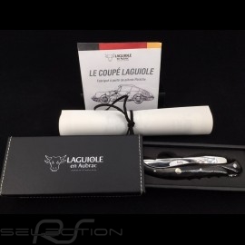 Taschenmesser "Das Coupé Laguiole" Büffelhorn hergestellt mit teilen eines Porsche 10cm Laguiole L0512P2I