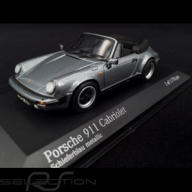 Porsche 911 3.0 SC Cabriolet 1983 gris bleu grey blue schieferblau 1/43 Minichamps 430062032