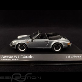 Porsche 911 3.0 SC Cabriolet 1983 gris bleu grey blue schieferblau 1/43 Minichamps 430062032