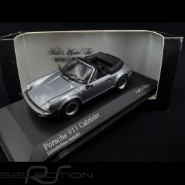 Porsche 911 3.0 SC Cabriolet 1983 gris bleu grey blue schieferblau 1/43 Minichamps 430062032