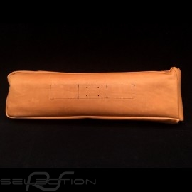 Original Porsche Pepita braun Hahnentrittstoff / Braun Recaro Leder Tasche mit Klappe - Erste-Hilfe-Kasten enthalten