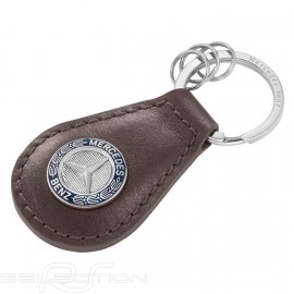 Porte-clés keyring Schlüsselanhänger Mercedes Classic logo vintage cuir brun brown braun Mercedes-Benz B66041522