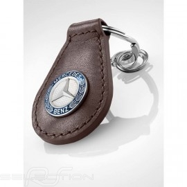 Porte-clés keyring Schlüsselanhänger Mercedes Classic logo vintage cuir brun brown braun Mercedes-Benz B66041522