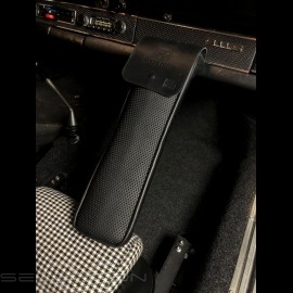 Original Porsche dashboard vinyl fabric / Black Recaro leather bag with flap - first aid kit included