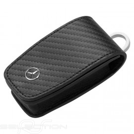 Cache-clés key cover Schlüsselhülle  Mercedes 6e gén. cuir aspect carbone noir carbon look leather carbon leder schwarz black Me