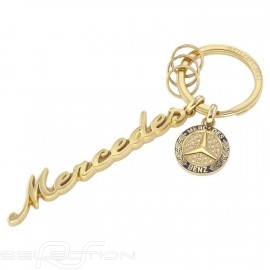 Porte-clés keyring Schlüsselanhänger lettering gold schriftzug Mercedes Classic Logo Vintage lettrage Swarovski or Mercedes-Benz