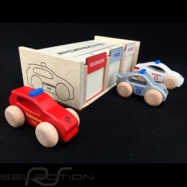 Porsche Garage made of wood with 3 cars fire / police / ambulance Porsche WAP0400020L0EF