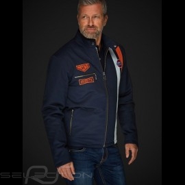 Gulf Jacke Steve Mc Queen Le Mans Roadmaster Baumwolle﻿ Blau - Herren