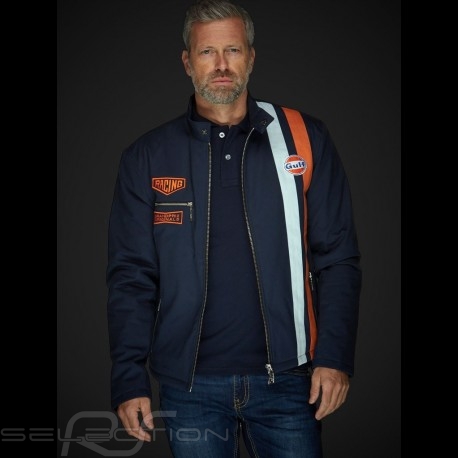 Jacket Gulf Steve Mc Queen Le Mans Roadmaster Cotton Blue men
