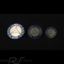 Mercedes-Benz emblem pin durchmesser 24 mm lackiert und verchromt blau und silber A373.24