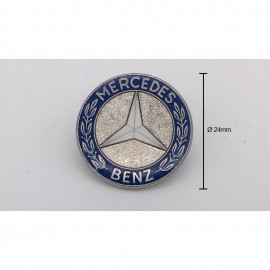 Mercedes-Benz emblem pin diameter 24 mm lacquered and chrome blue and silver A373.24