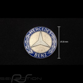 Mercedes-Benz emblem pin durchmesser 20 mm lackiert und verchromt blau und silber A373.20