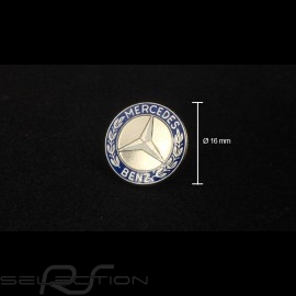 Mercedes-Benz emblem pin durchmesser 16 mm lackiert und verchromt blau und silber A1104.16