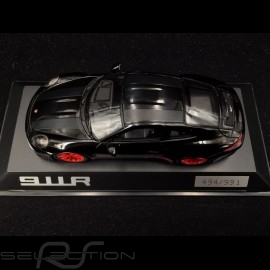 Porsche 911 R typ 991 2016 schwarz / schwarze und rote Streifen 1/43 Spark WAX02020054