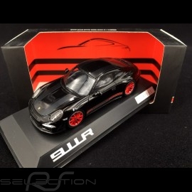 Porsche 911 R type 991 2016 black / black and red stripes 1/43 Spark WAX02020054
