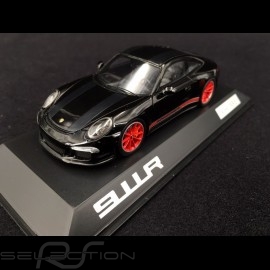 Porsche 911 R type 991 2016 black / black and red stripes 1/43 Spark WAX02020054