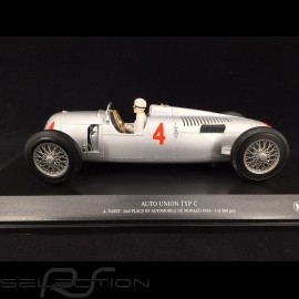 Auto-Union type C n°4 Platz 2 Grand prix de Monaco 1936 mit Achille Varzi am Steuer 1/18 Minichamps 155361004