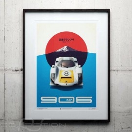 Porsche Poster 906 Carrera 6 Sieger GP Japan Fuji 1967