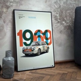 Porsche Poster 911 R Sieger Tour de France 1969 Limitierte Auflage
