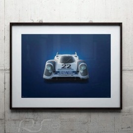 Porsche Poster 917 K 24h Le Mans 1971 Gulf  n°19 - Colors of Speed
