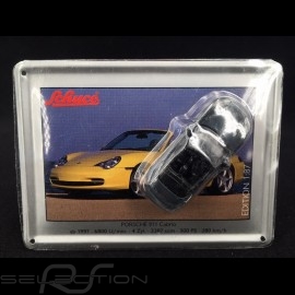 Porsche 911 Carrera Cabriolet typ 996 1997 grau mit metallischer Karte 1/87 Schuco 452693200