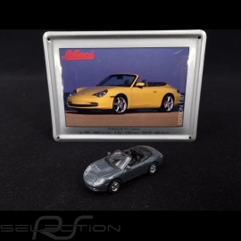 Porsche 911 Carrera Cabriolet typ 996 1997 grau mit metallischer Karte 1/87 Schuco 452693200