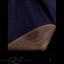 Gulf Travel bag Steve McQueen Le Mans Navy blue Cotton / leather