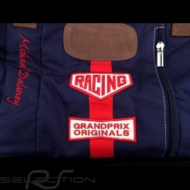 Gulf Travel bag Steve McQueen Le Mans Medium Navy blue Cotton / leather