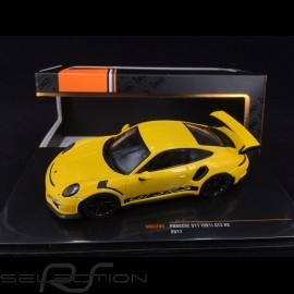 Porsche 911 GT3 RS type 991 2017 yellow racing 1/43 Ixo MOC299