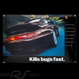 Porsche Enamel plate 911 Turbo type 993 Kills bugs fast 40 x 60 cm PCG00099310